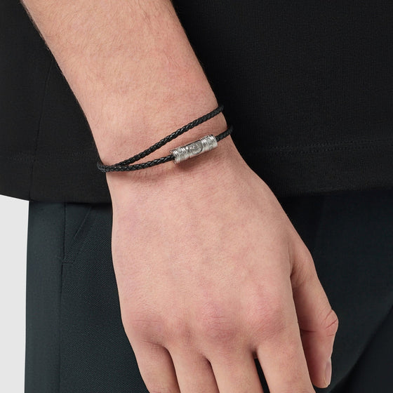 Black Leather Wrap Bracelet