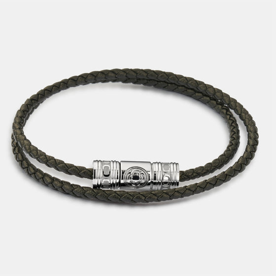 Black Leather Wrap Bracelet