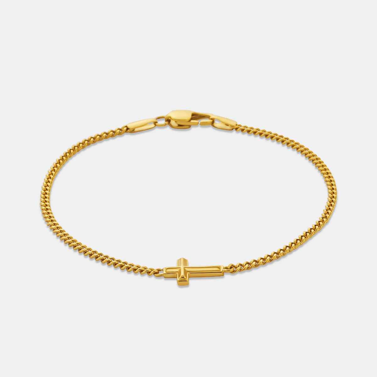 Cross Bracelet (Gold) 2mm