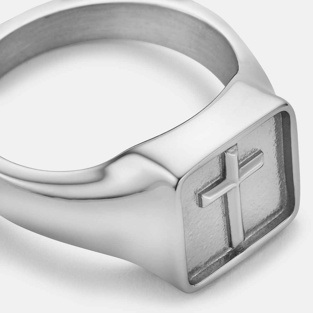Cross Signet Ring (Silver)
