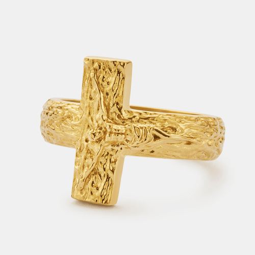 Crucifix Band Ring (Gold)