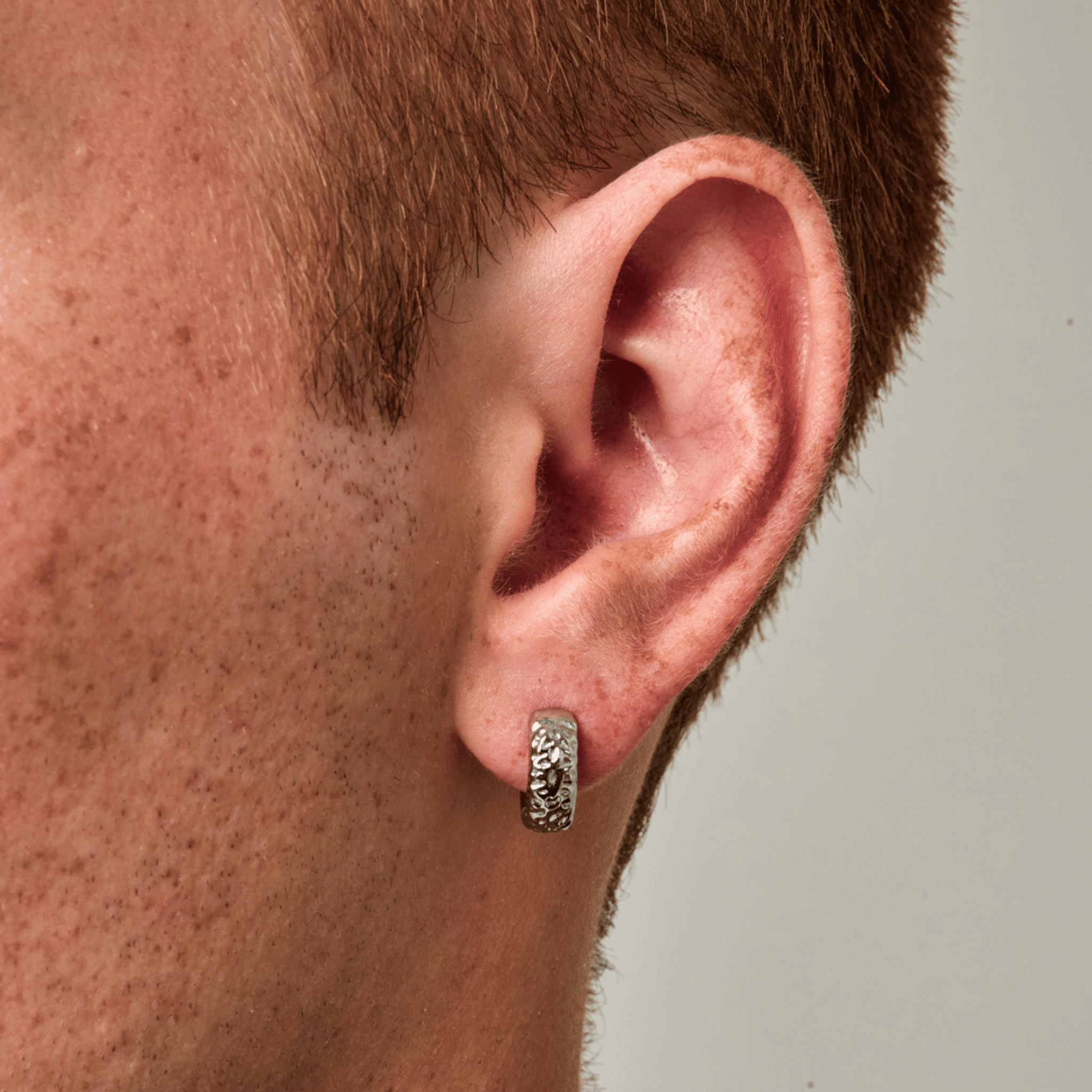 Melted Hoop Earring (Silver)