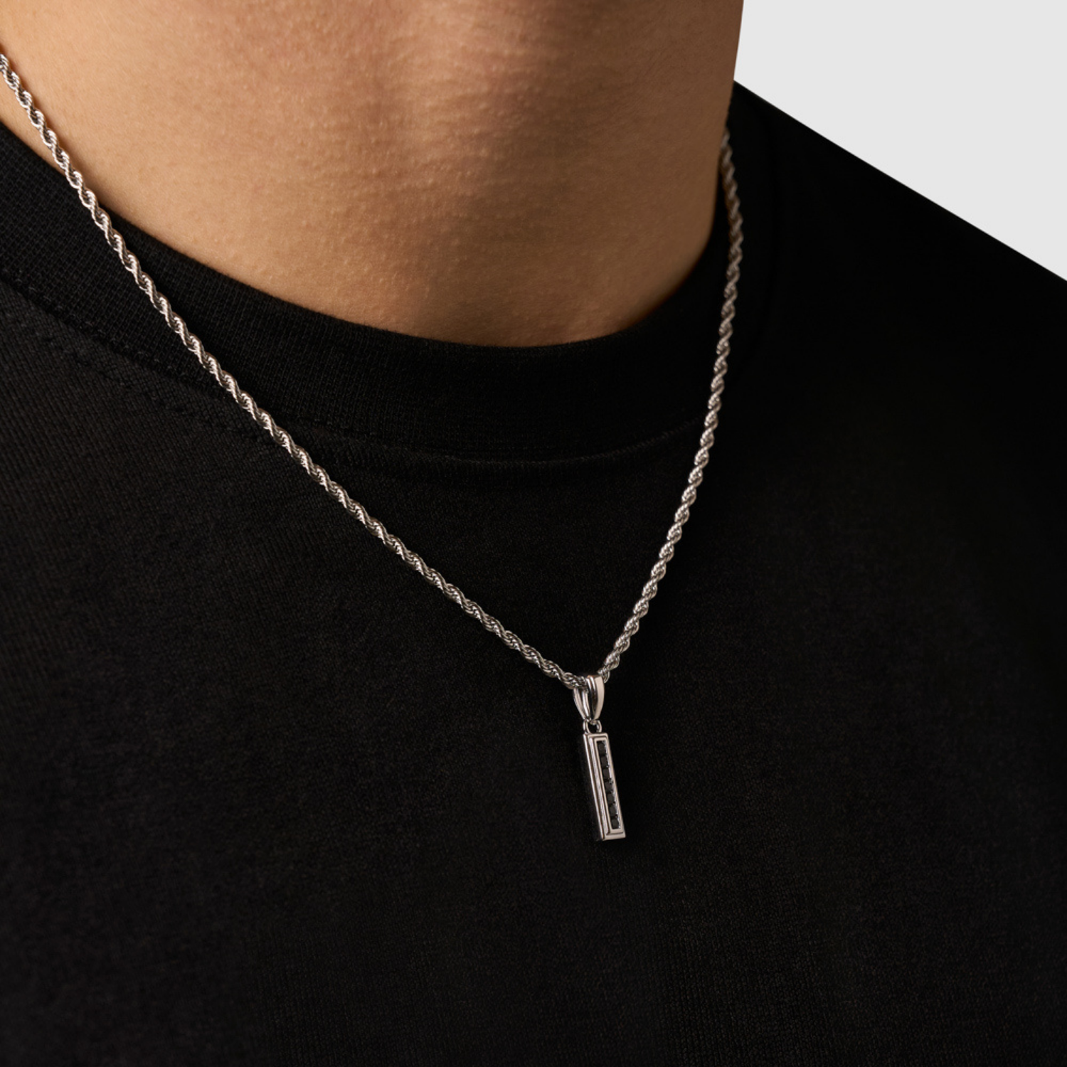 Mini Onyx Stone Totem (Silver)