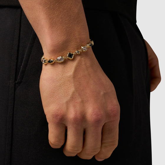 Bracciale con pietra di onice fusa (oro)