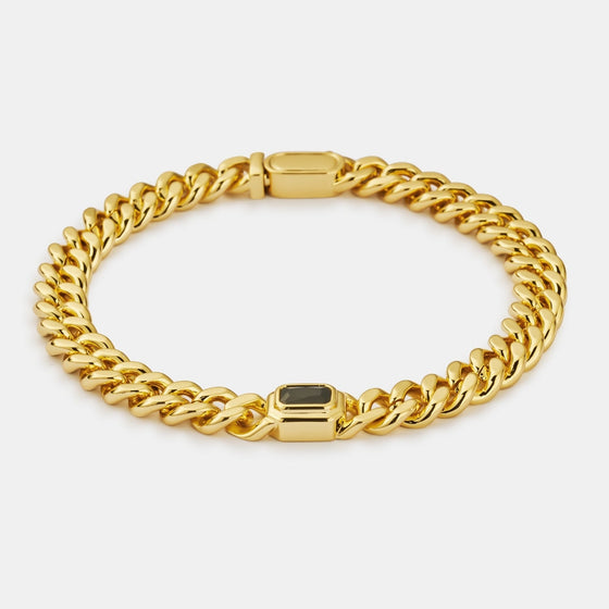 Bracciale cubano Onice (Oro) 6mm