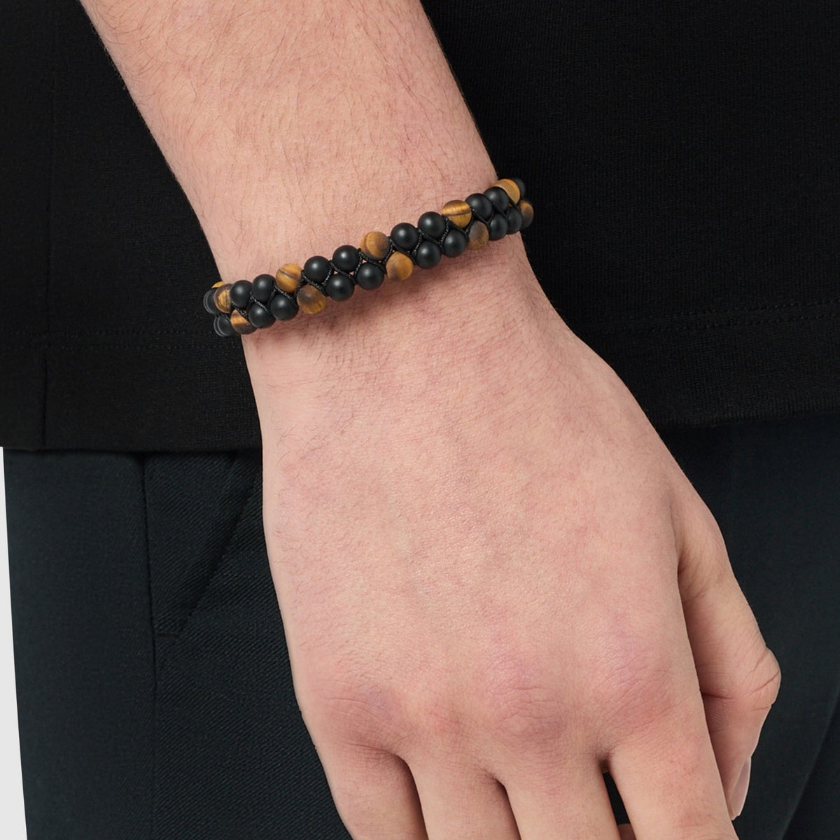 Onyx Stack Bead Bracelet