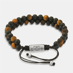 Pulsera de Cuentas Apiladas de Ónix