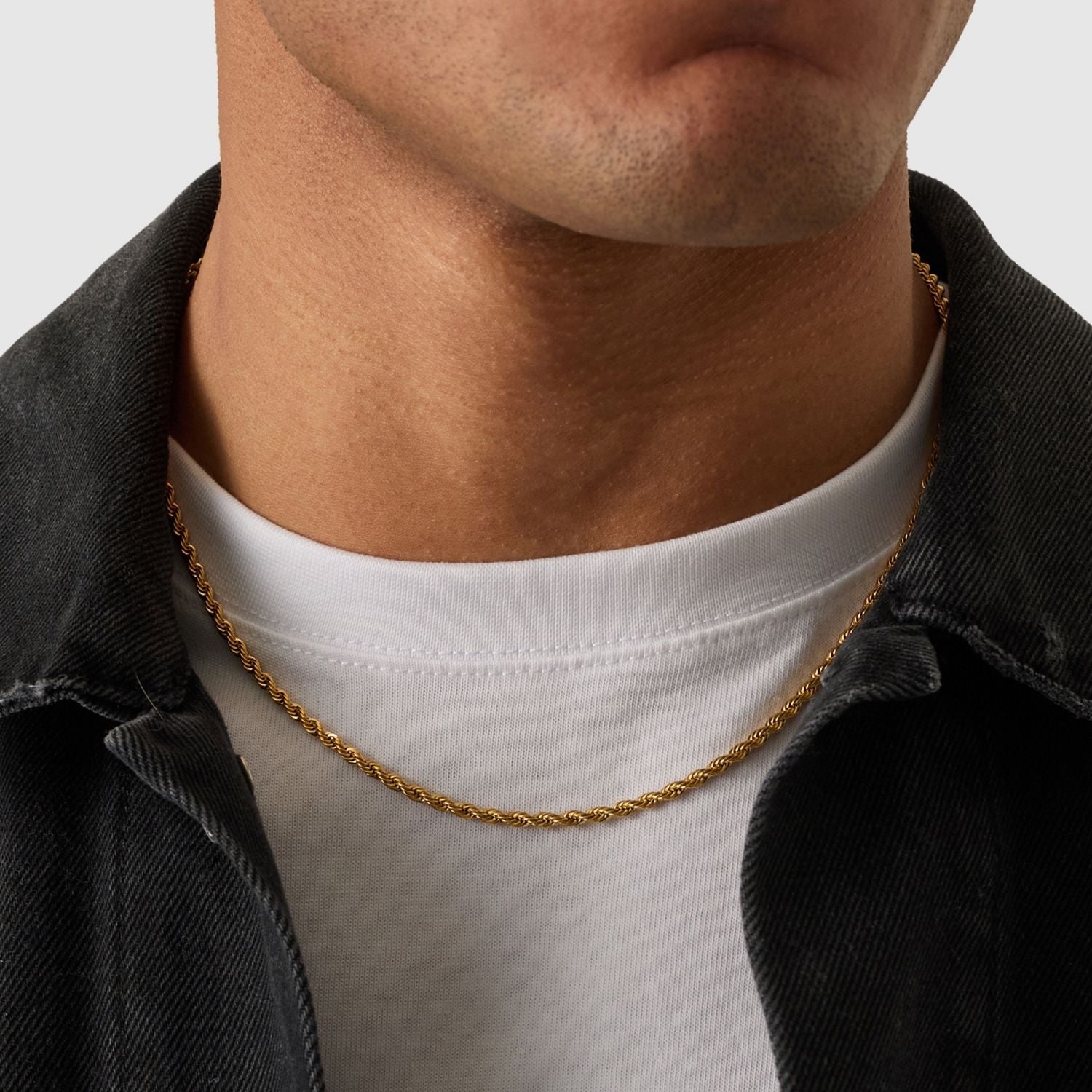 【美品】CRAFTD Rope Necklace Gold 3mm Gold Rope Chain | CRAFTD UK