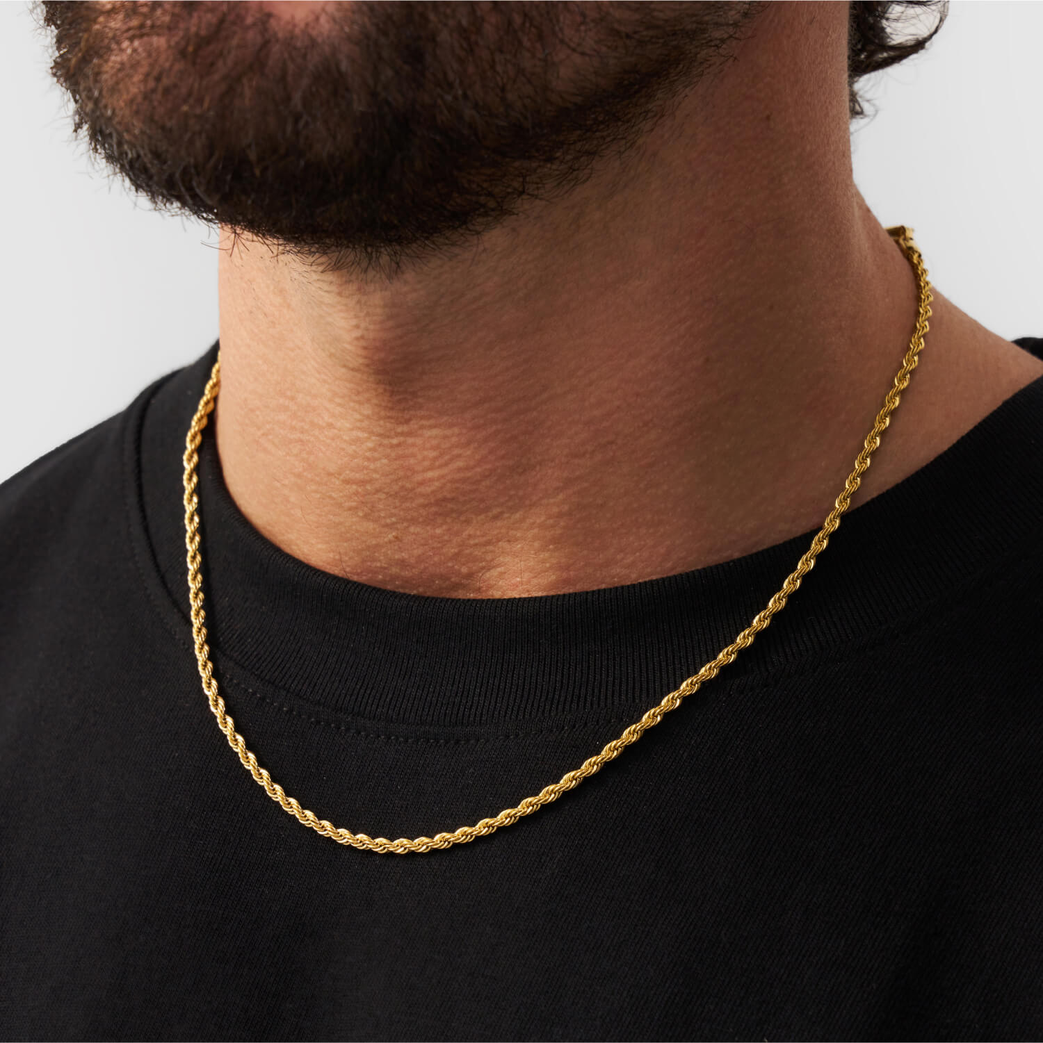【美品】CRAFTD Rope Necklace Gold 3mm Gold Rope Chain | CRAFTD UK