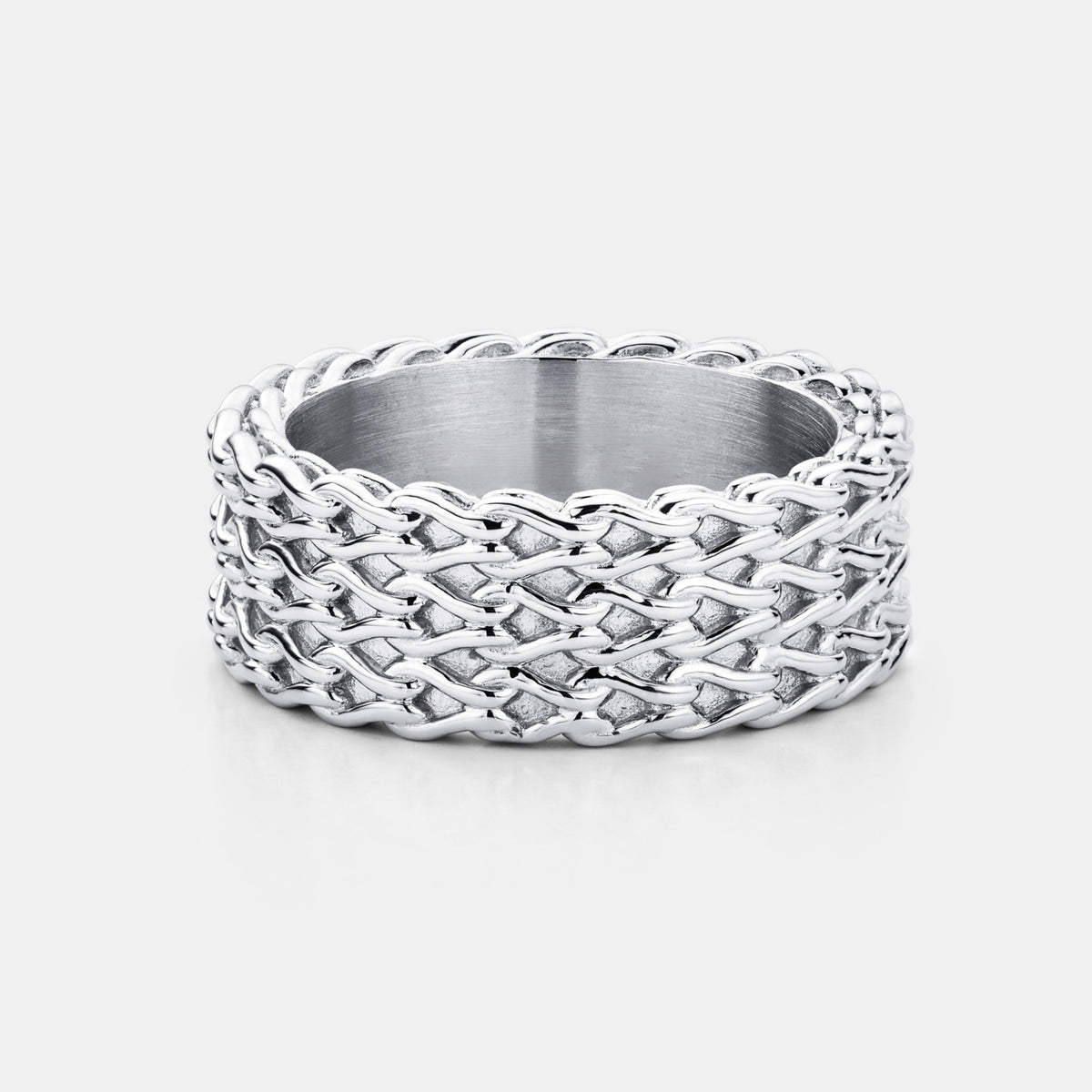 Rope Stack Ring (Silver)