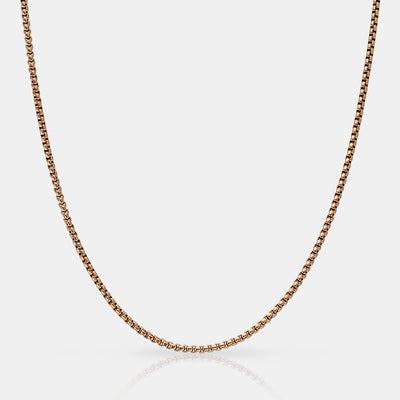 Round Box Chain (Rose Gold) 2mm