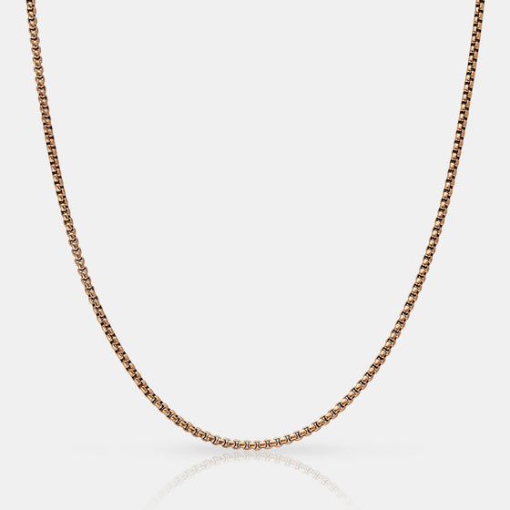 Round Box Chain (Rose Gold) 2mm