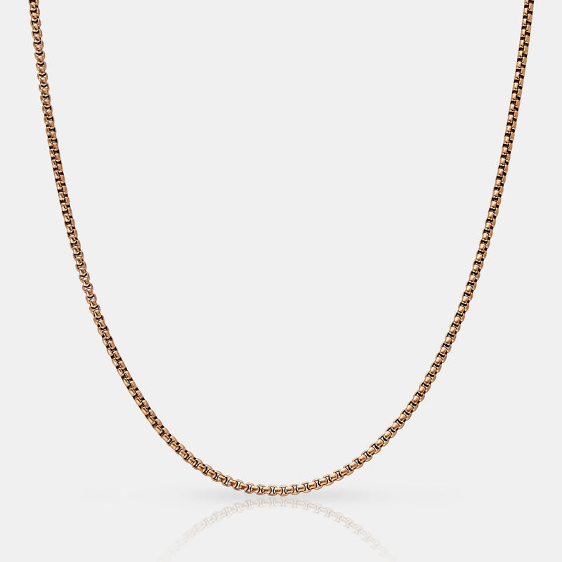 Round Box Chain (Rose Gold) 2mm
