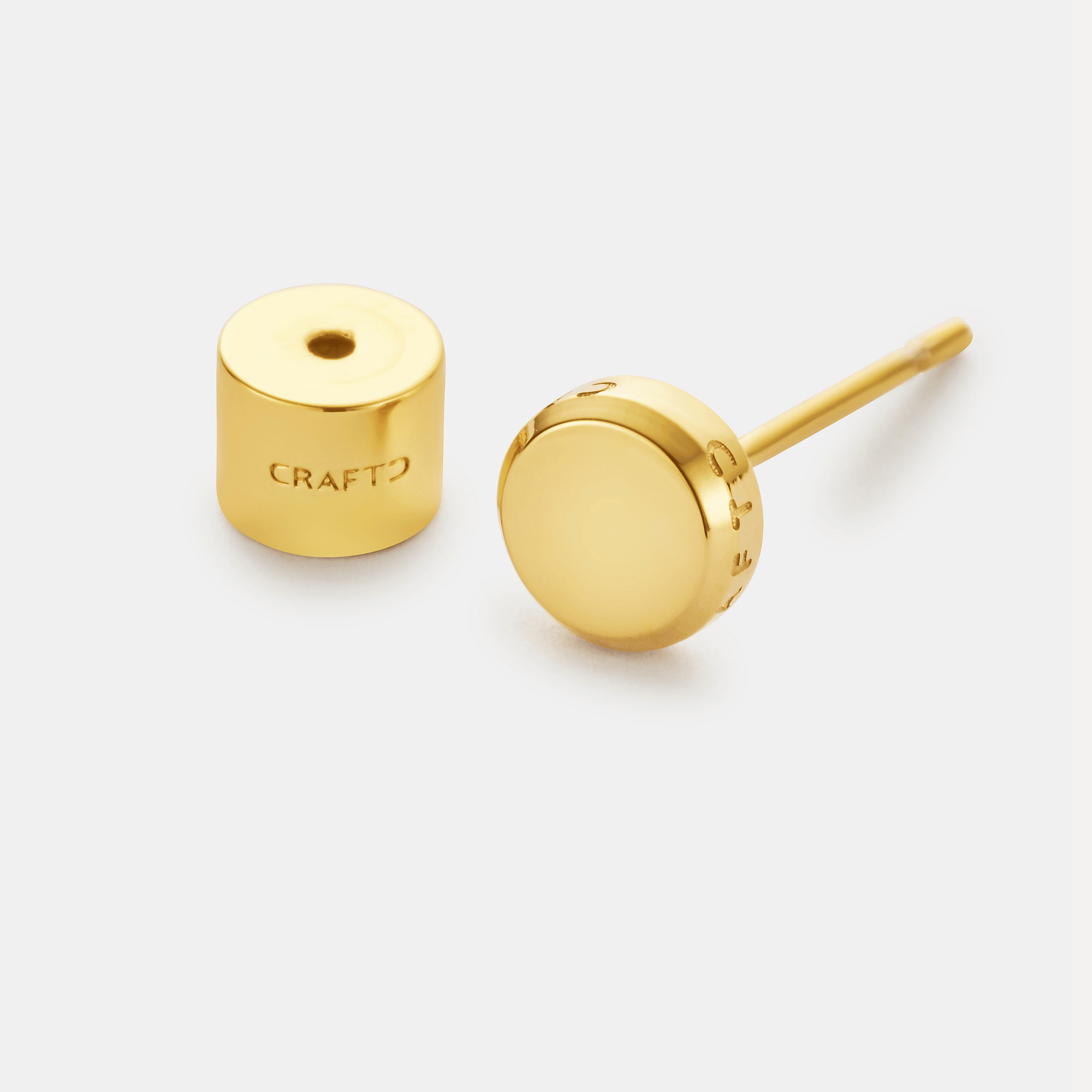 Round Stud Earring (Gold)