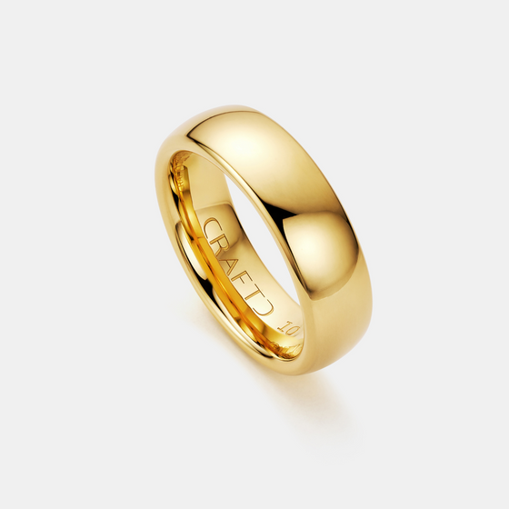 Anello Arrotondato (Oro) 7mm | Oro Vermeil 18ct