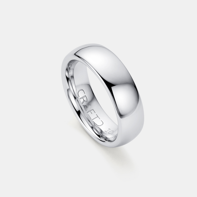 Rounded Wedding Ring (Silver) 7mm