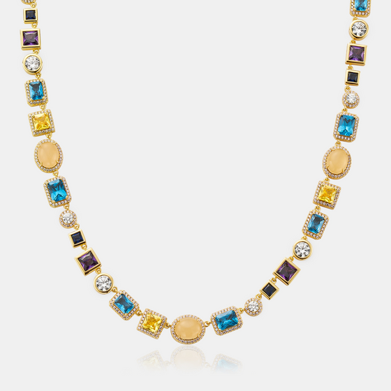 Saphir-Edelsteinkette (Gold)