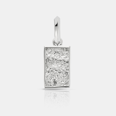 Mini rettangolo martellato (argento)
