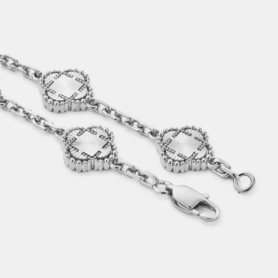 Bracelet trèfle (argent)
