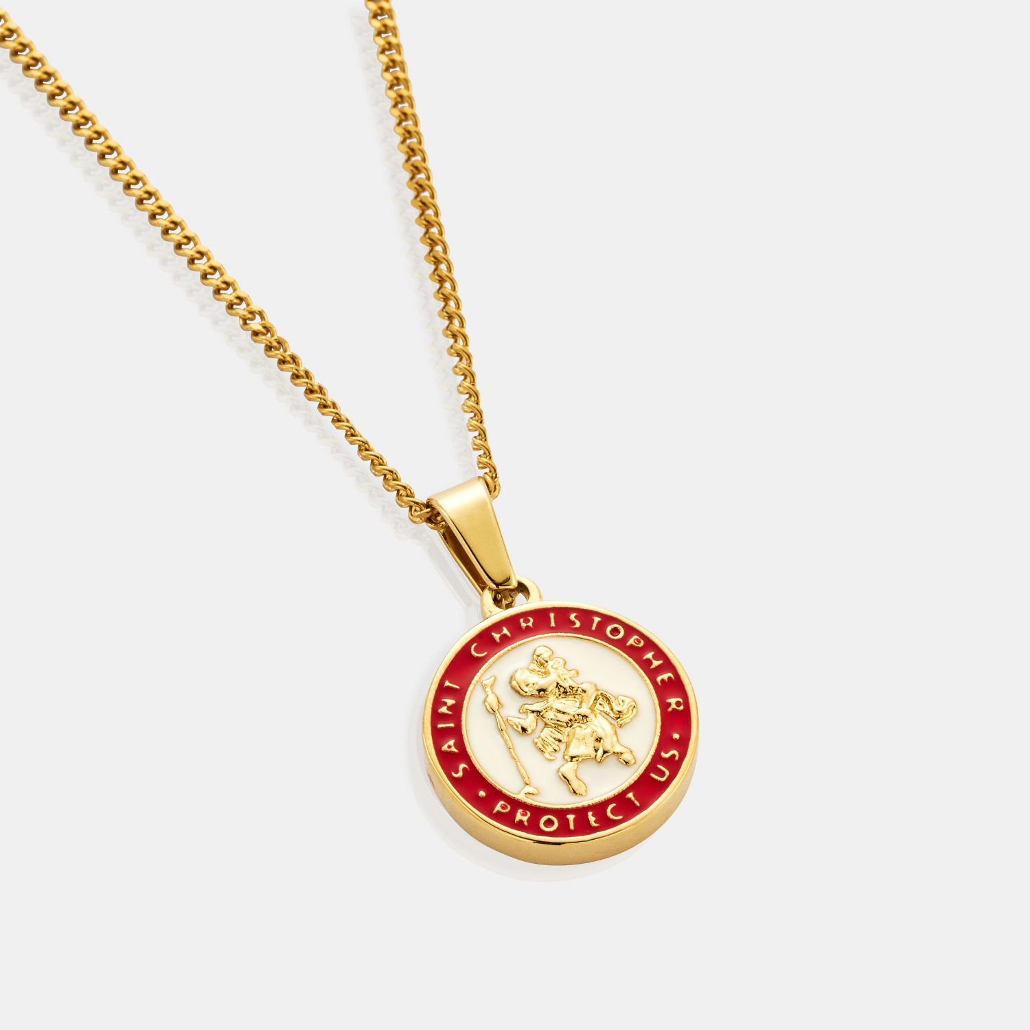 Enamel Saint Christopher (Gold)