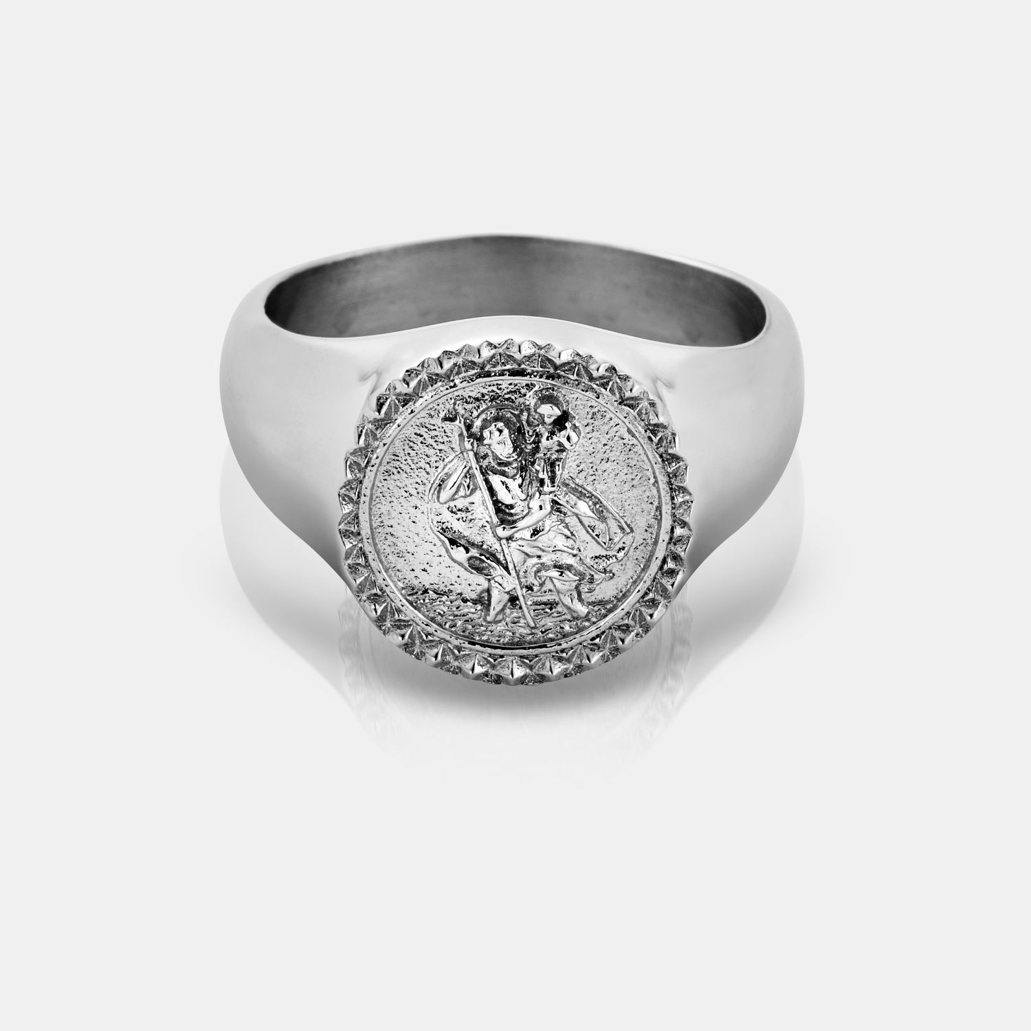【CRAFTD London】St. Christopher Signet リング 2色 St. Christopher Signet Ring (Silver)
