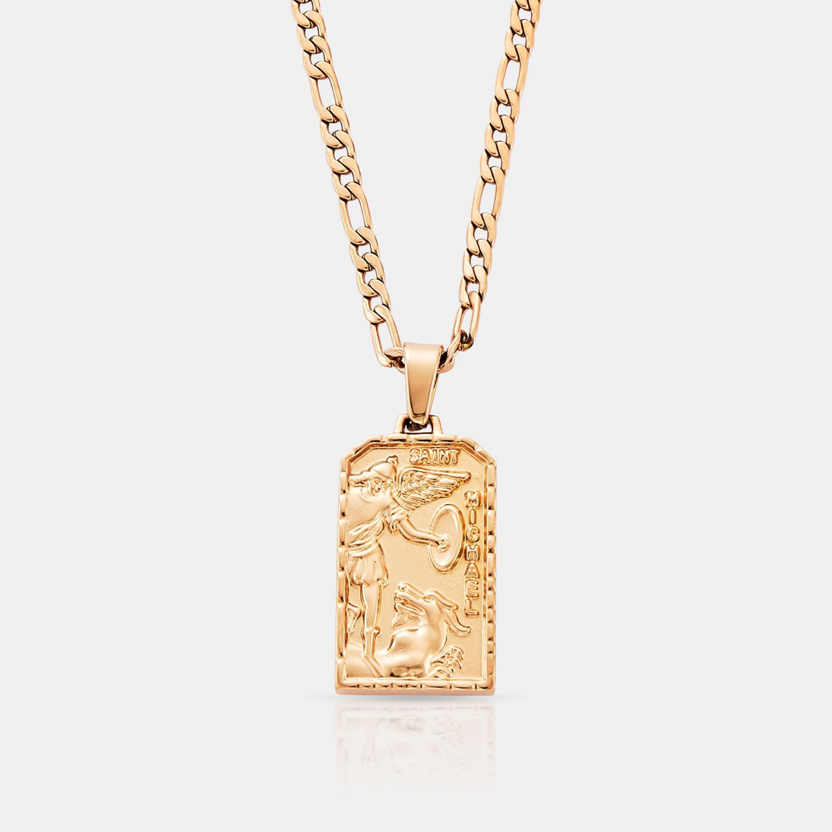CRAFTD London ネックレス ST MICHAEL PENDANT 2MM ROSE GOLD St Michael Pendant (Rose Gold)
