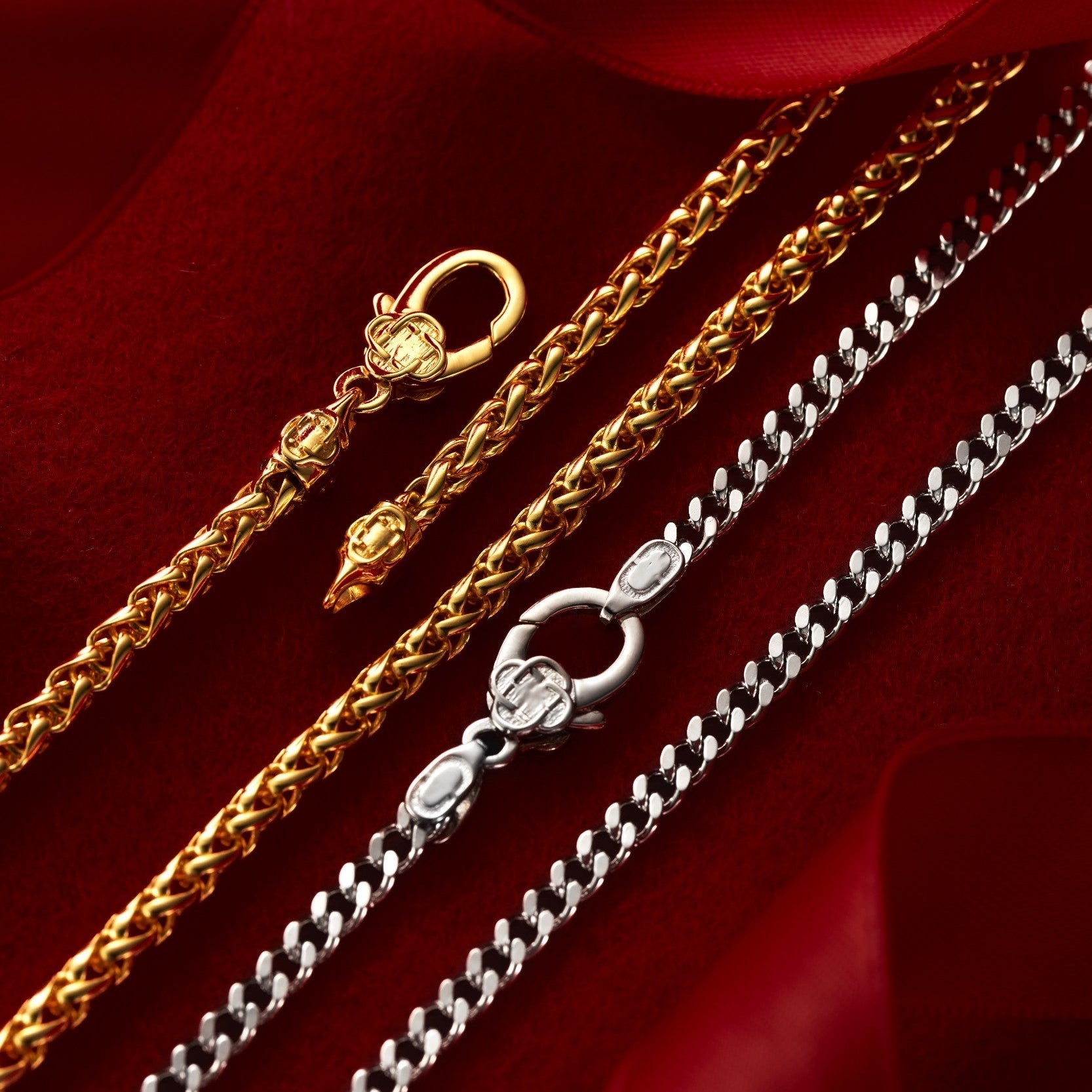 Wheat (18ct Gold) 3mm | Sterling Silver