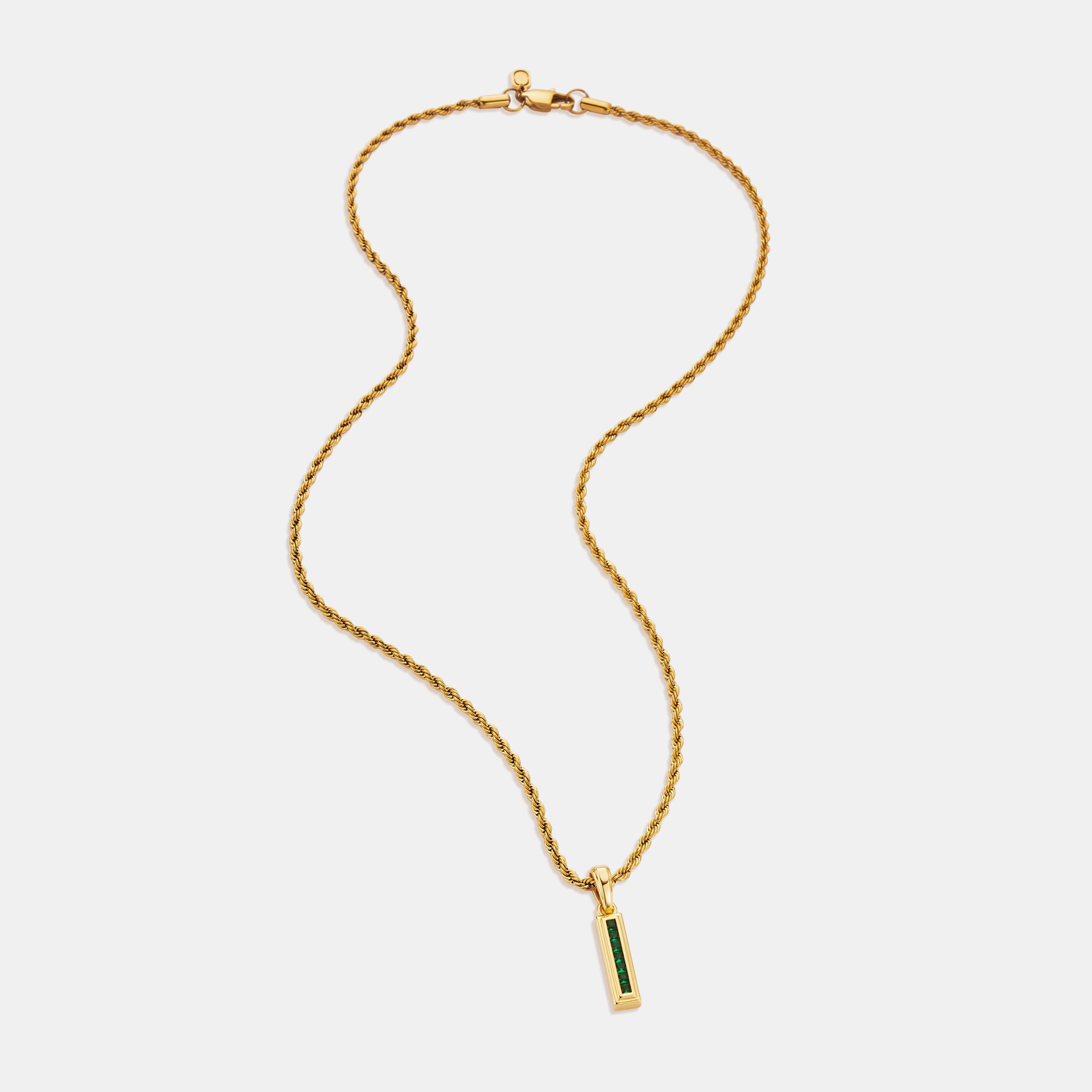 Mini Emerald Stone Totem (Gold)