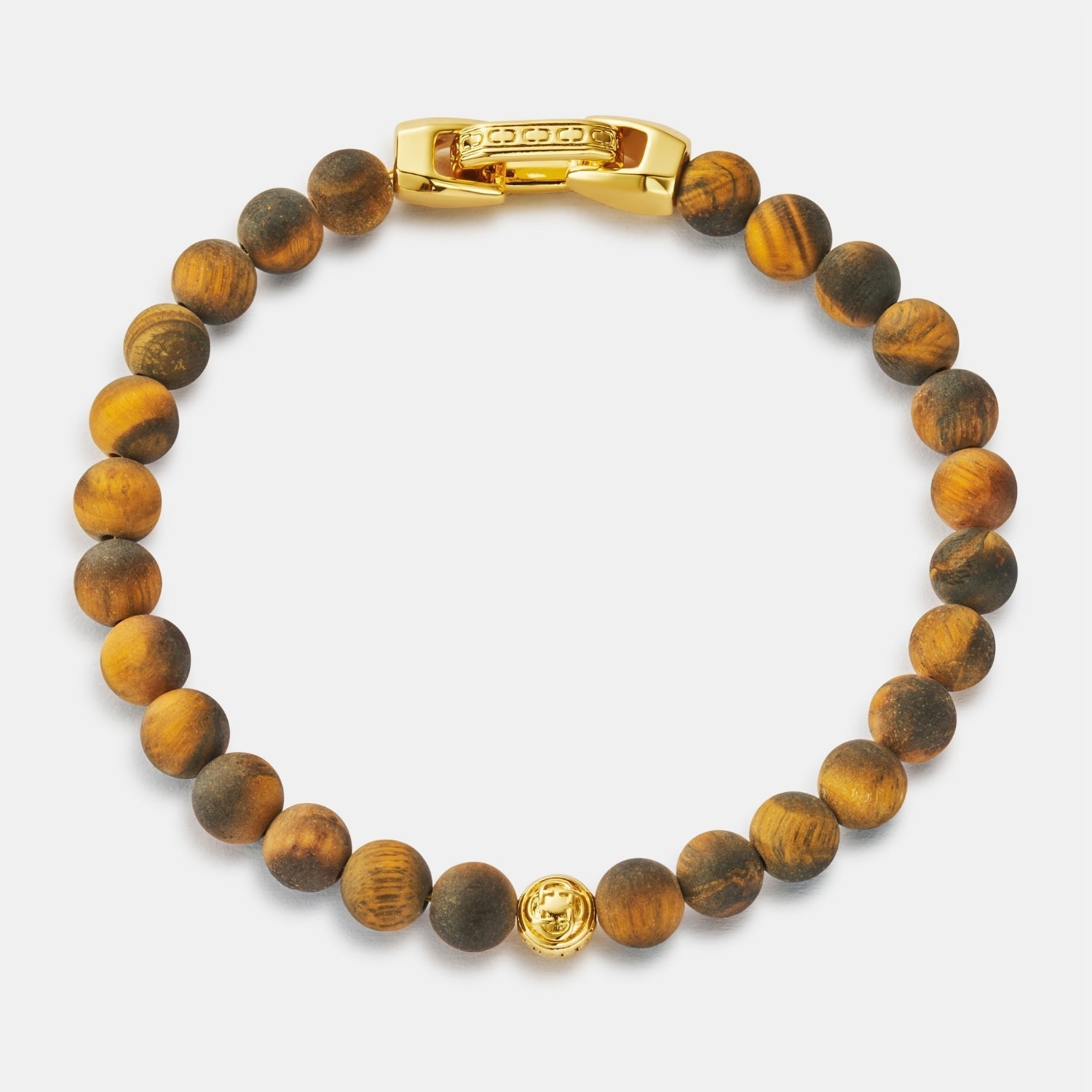 Tiger's Eye Lock Bracelet (Gold)