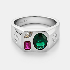 Anillo de Tres Piedras (Plata)