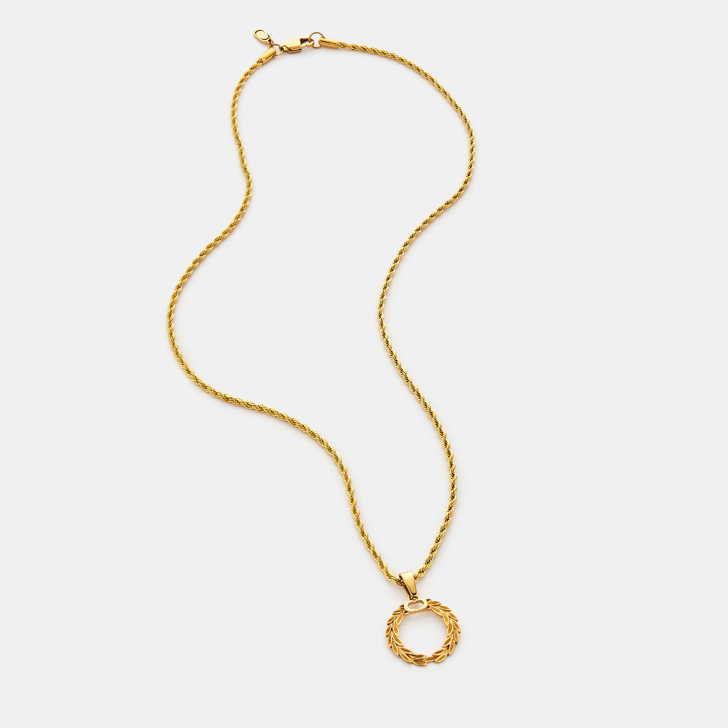 【CRAFTD London】Triumph デザイン ネックレス 2色 Victory Laurel Wreath Men's Pendant Necklace (Gold) | CRAFTD