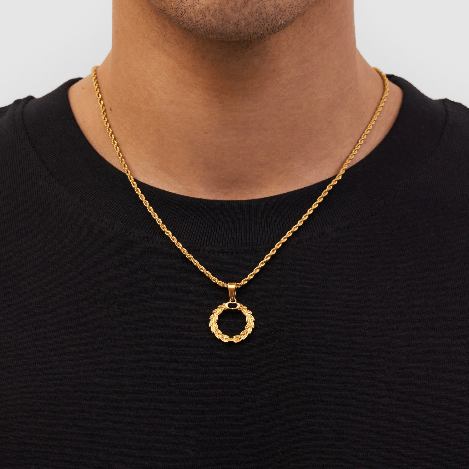 【CRAFTD London】Triumph デザイン ネックレス 2色 Victory Laurel Wreath Men's Pendant Necklace (Gold) | CRAFTD