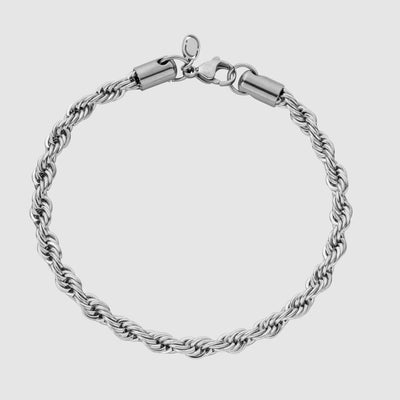 Bracelet Corde (Argent) 5mm