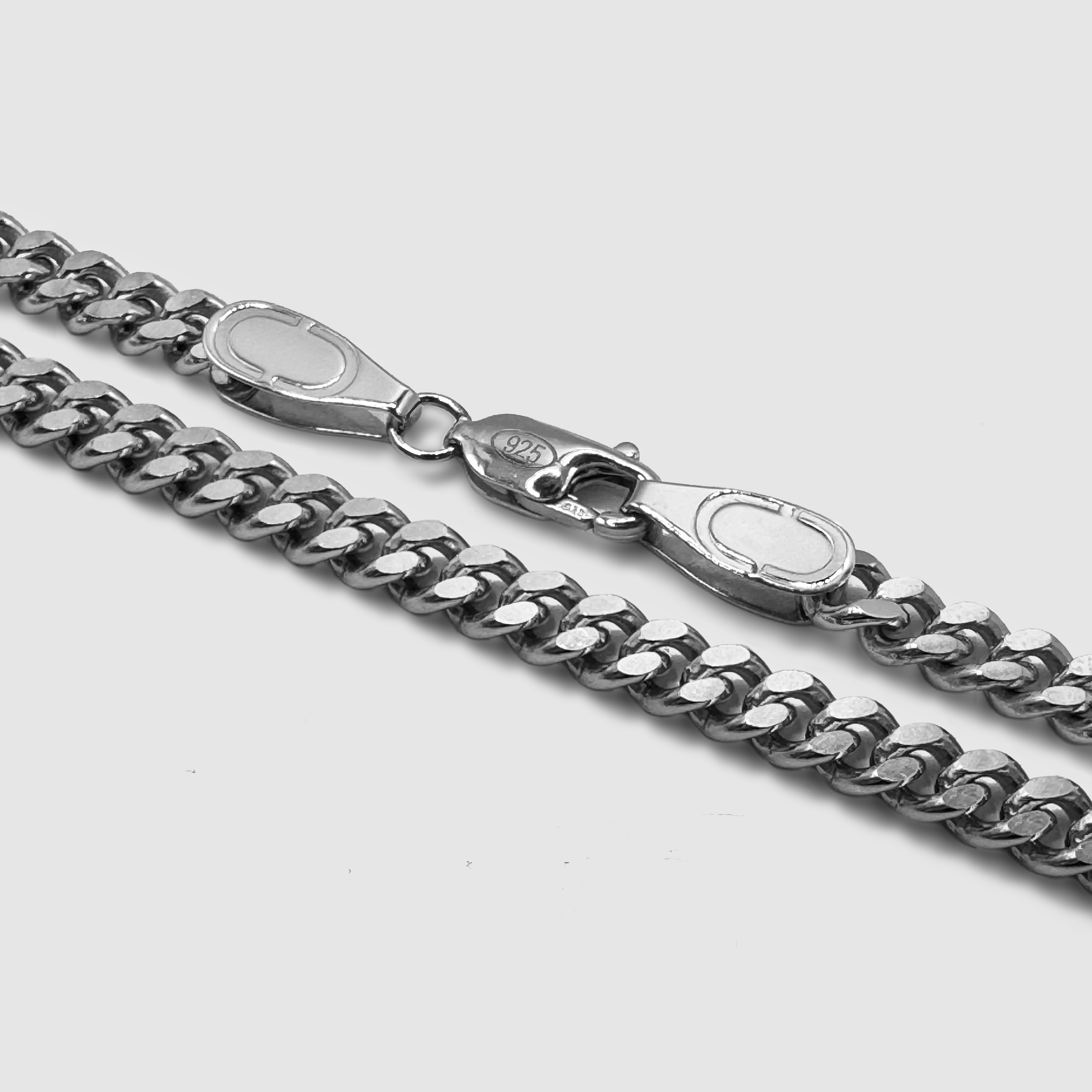 CRAFTD London ネックレス CUBAN (STERLING SILVER) 4MM Sterling Silver Cuban Link 4mm Men's Chain