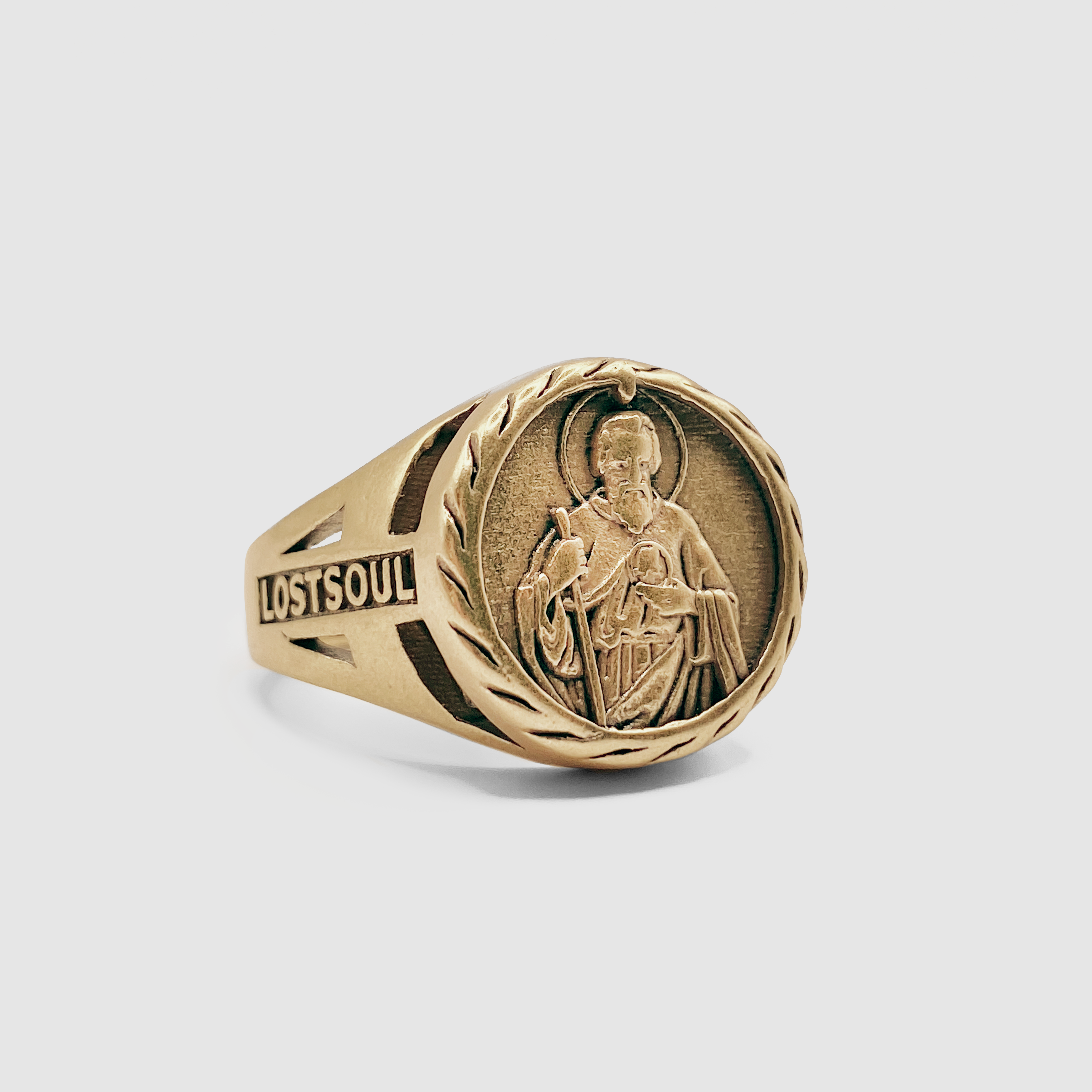 St christopher ring gold online