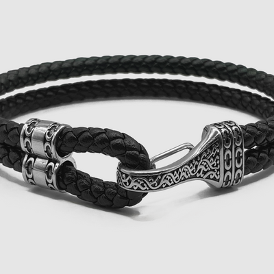 Leather Rope Bracelet (Silver)