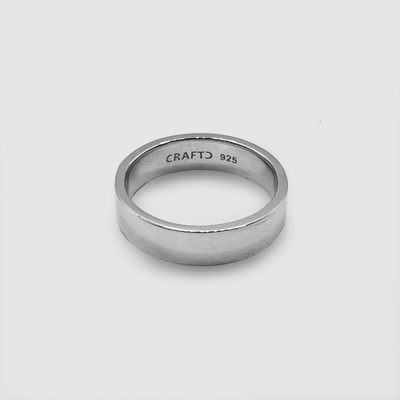 Bague Bande Plate (Argent Sterling) 6mm