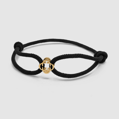 Bracelet Cordon Noir (Or)