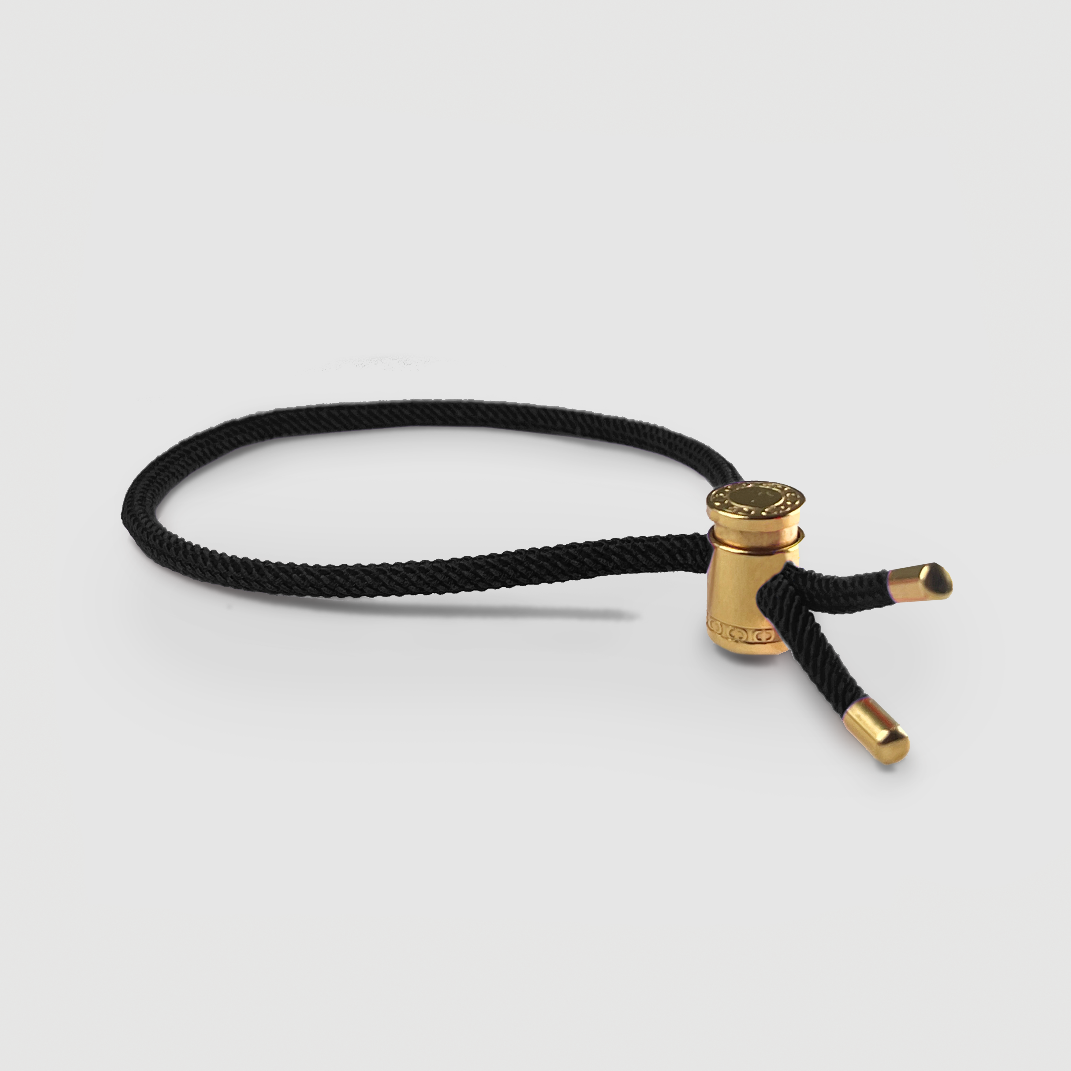 日本未入荷◆CRAFTD London◆ CORD TOGGLE BRACELET Black Cord String Toggle Bracelet for Men (Gold)