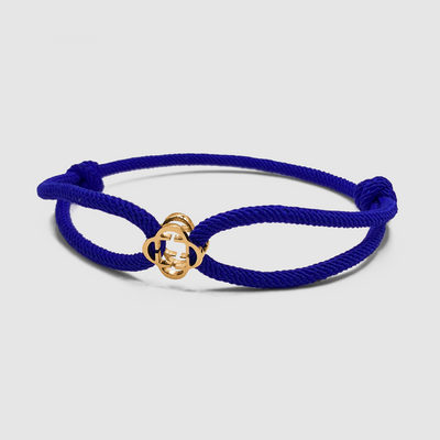 Bracelet cordon bleu cobalt (or)