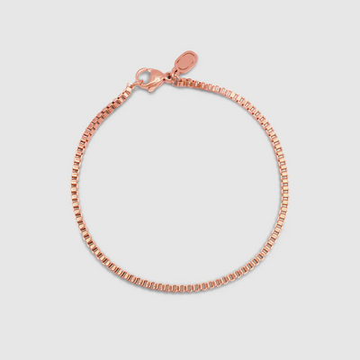 Bracelet Boîte (Or Rose) 2mm