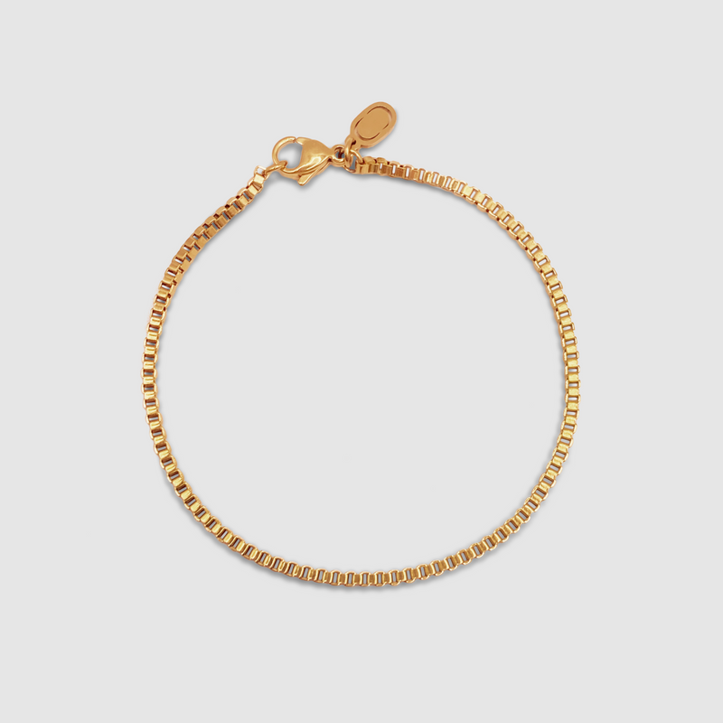 Box-Armband (Gold), 2 mm