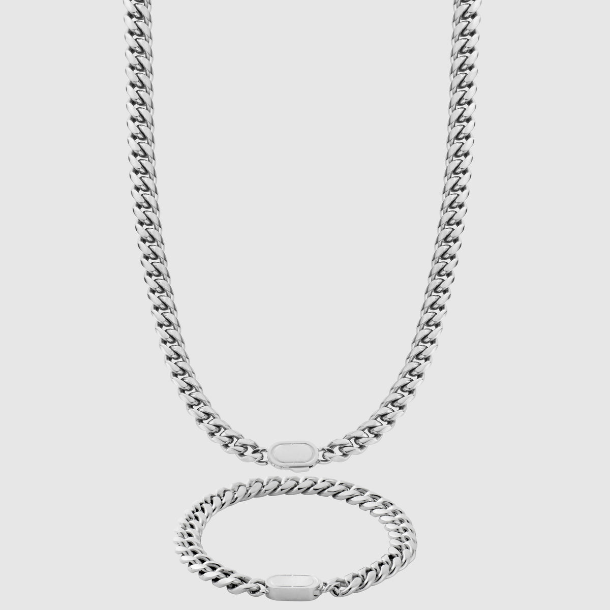 Cuban 8mm Set (Silver)