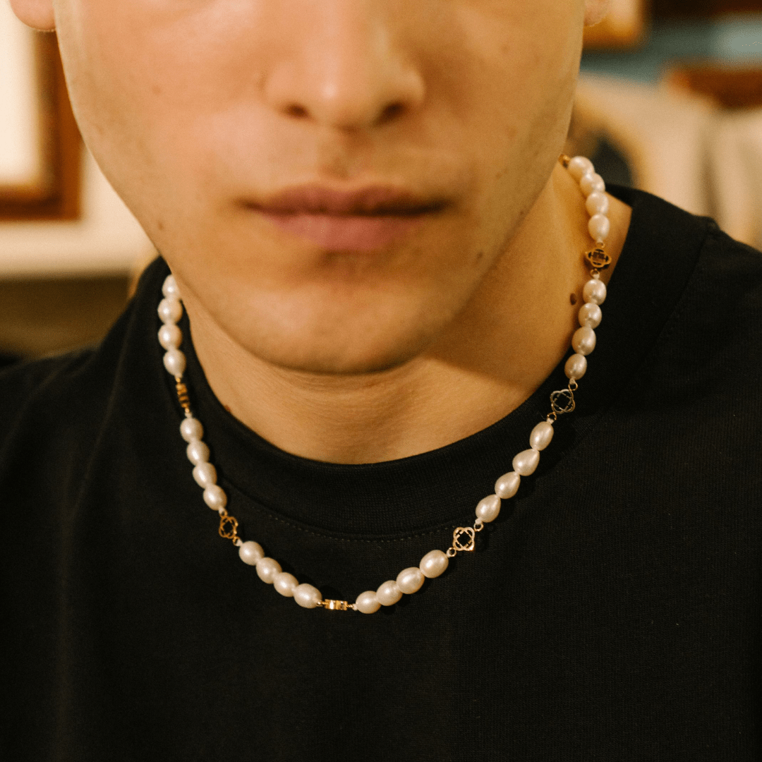 CRAFTD London ネックレス CLOVER REAL PEARL NECKLACE パール Clover Real Pearl Necklace (Gold)