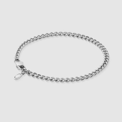 Bracelet Cubain (Argent) 4mm