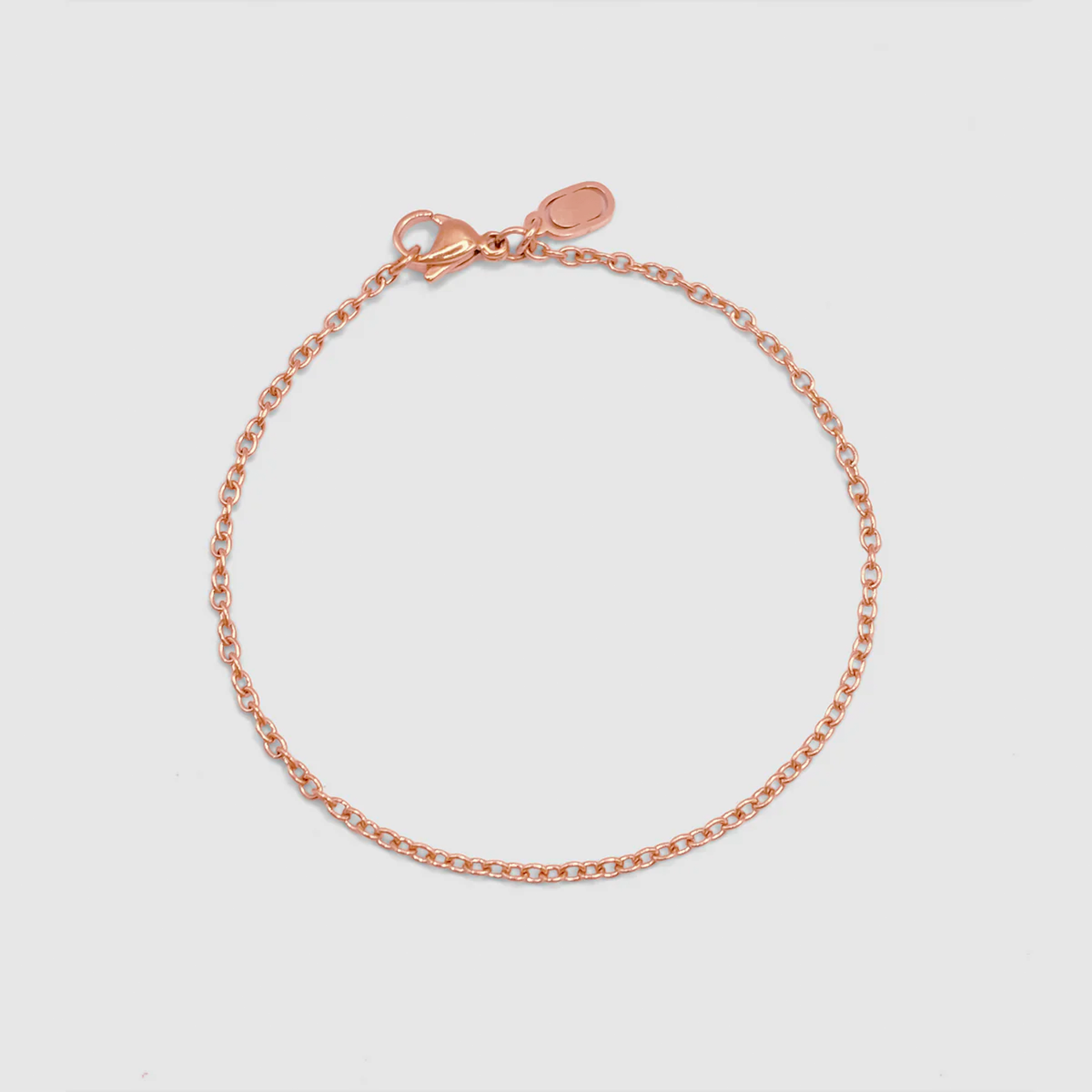 Bracelet câble (or rose) 2 mm 