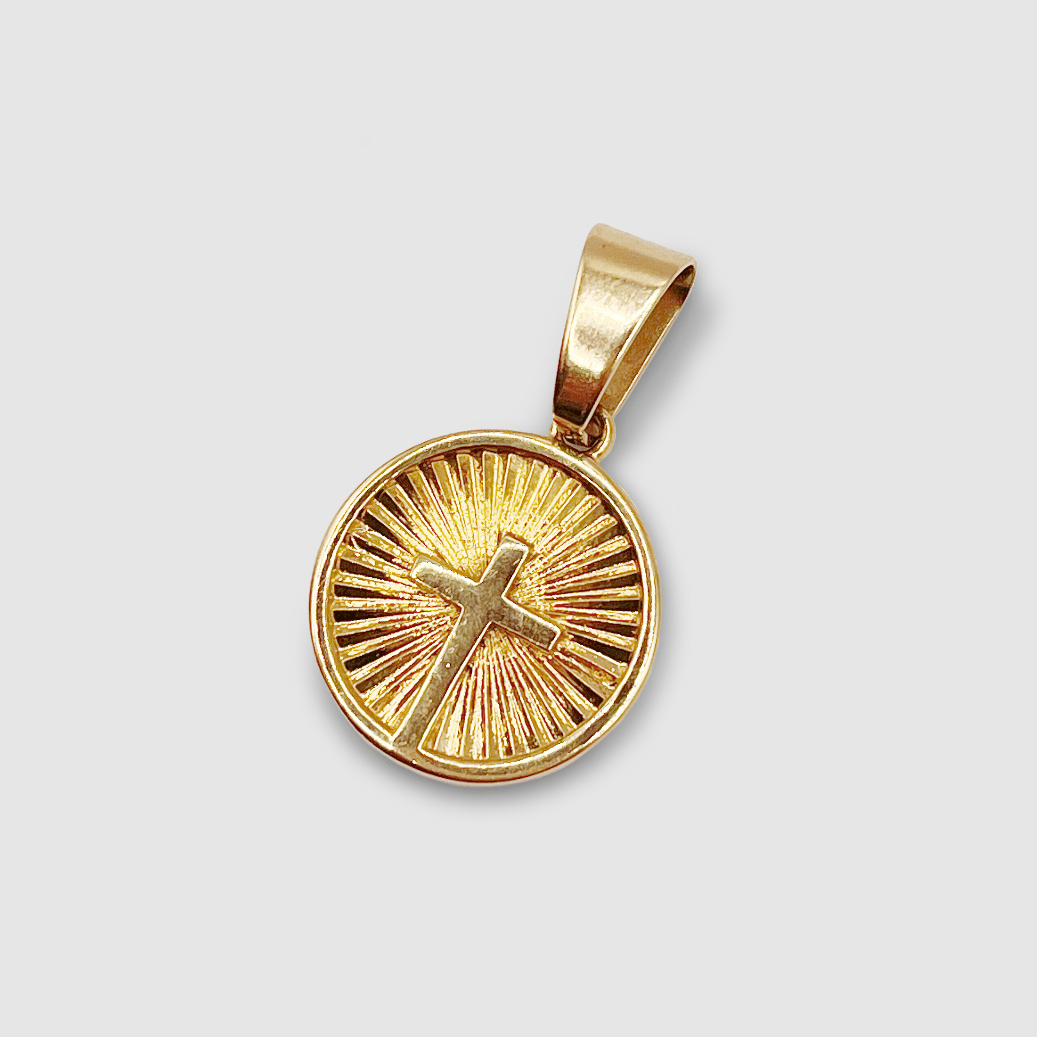 CRAFTD London ネックレス CIRCLE CROSS PENDANT トップ Gold Circle Cross Pendant for Men | CRAFTD London