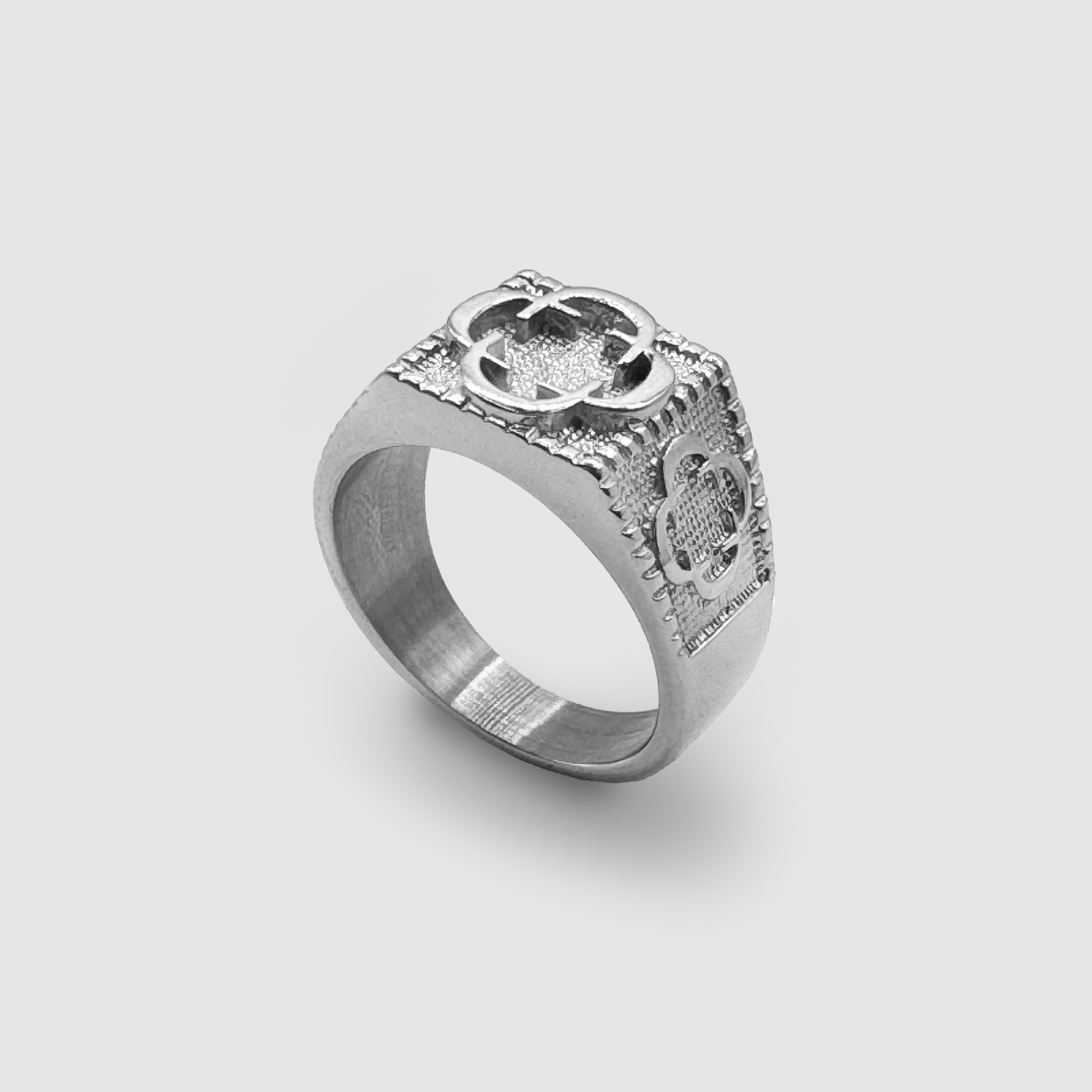 Kleeblatt-Souverän-Ring (Silber)