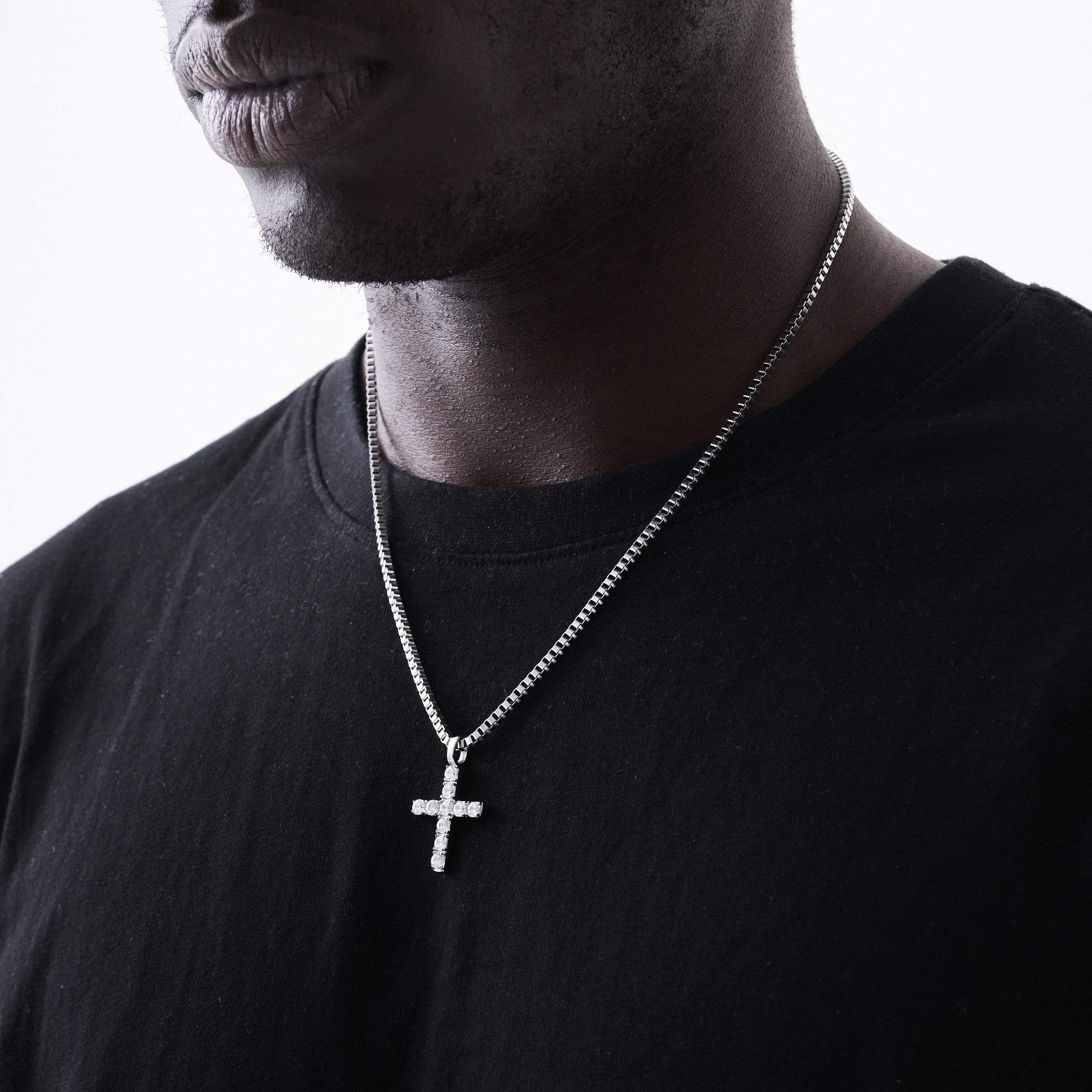 Iced Cross Silver