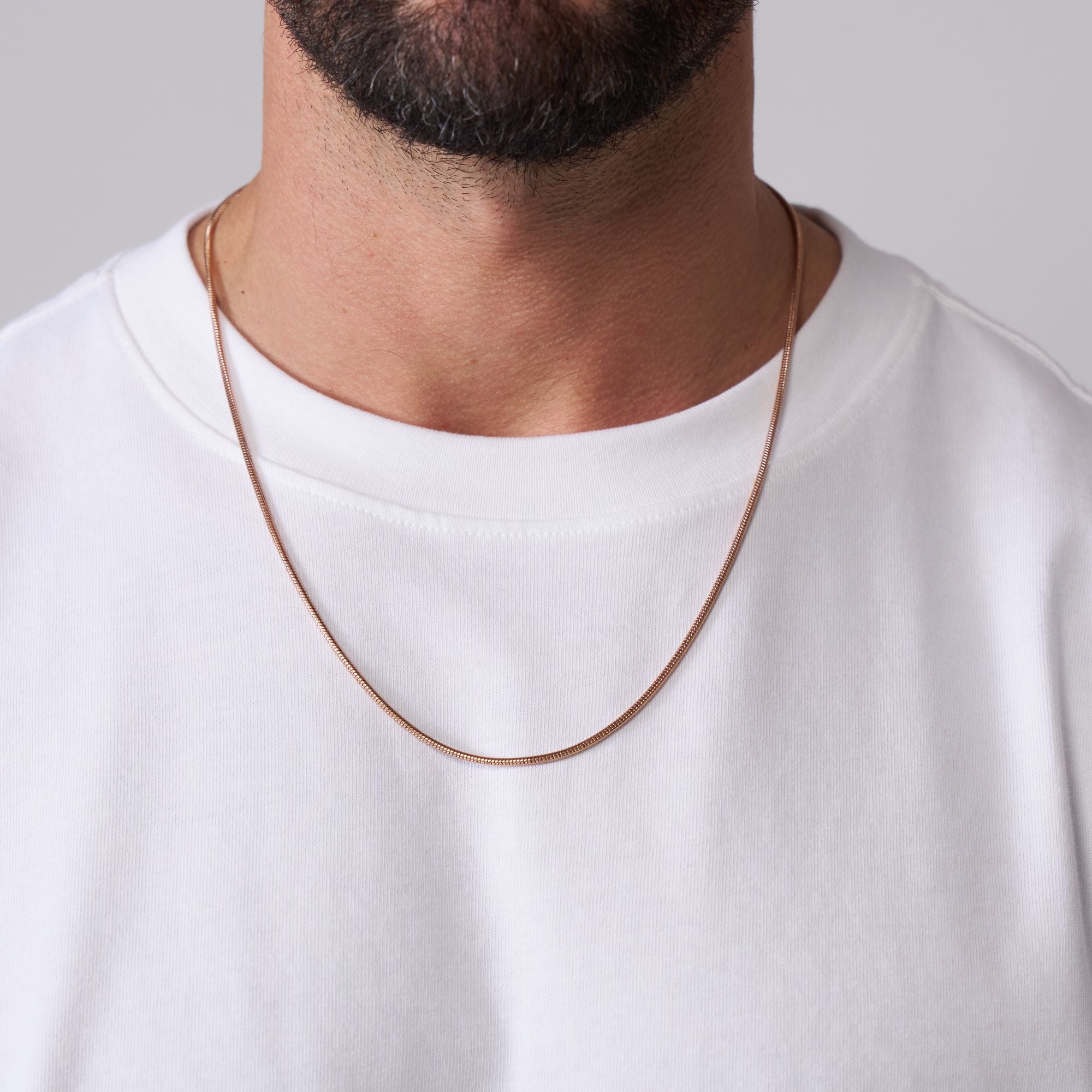 CRAFTD London ネックレス SNAKE CHAIN 2mm ローズゴールド Snake Chain (Rose Gold) 2mm